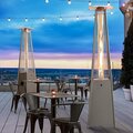 Backyard Pro Courtyard BP Courtyard Series HPSQRSS Stainless Steel Portable Propane Outdoor Patio Heater with Glass Tube 554HPSQRSS